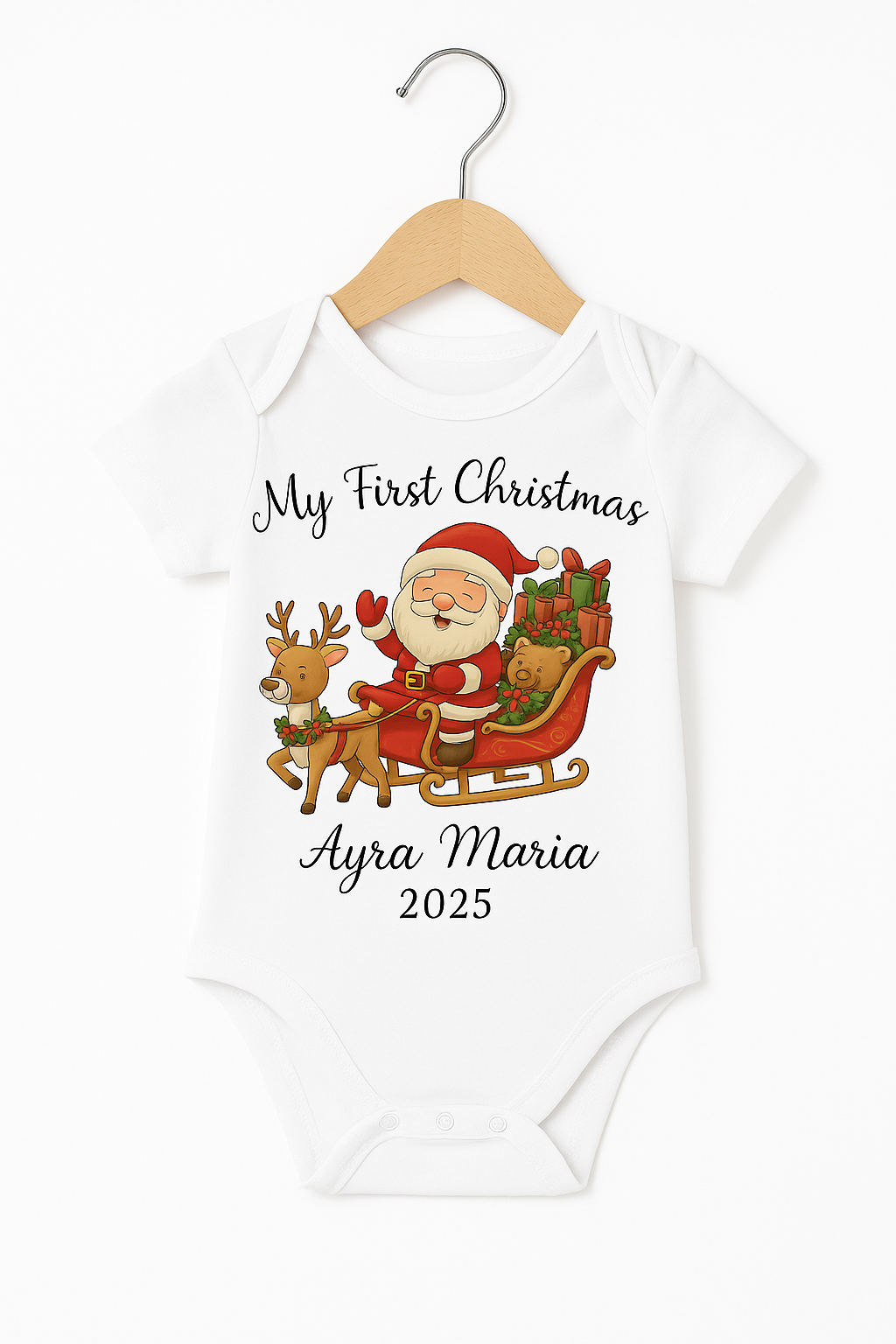 Body “My First Christmas” – Personalizzato con nome e anno