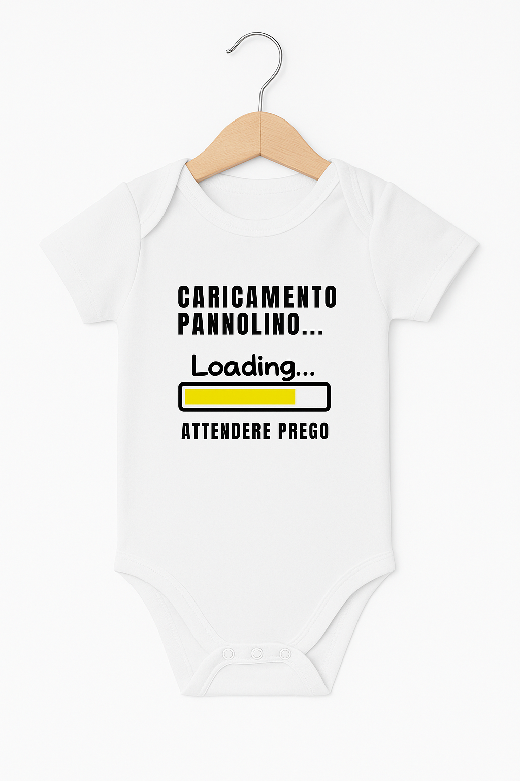 Body neonato “Caricamento pannolino” – Idea regalo simpatica