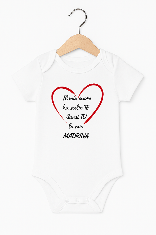 Body neonato “Vuoi essere la mia madrina?” – Idea regalo emozionante