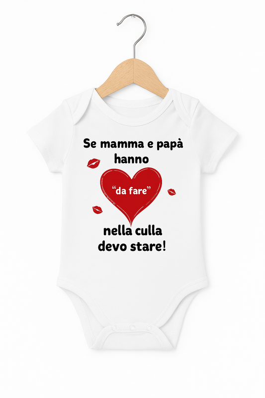 Body neonato “Se mamma e papà hanno da fare” – Idea regalo simpatica