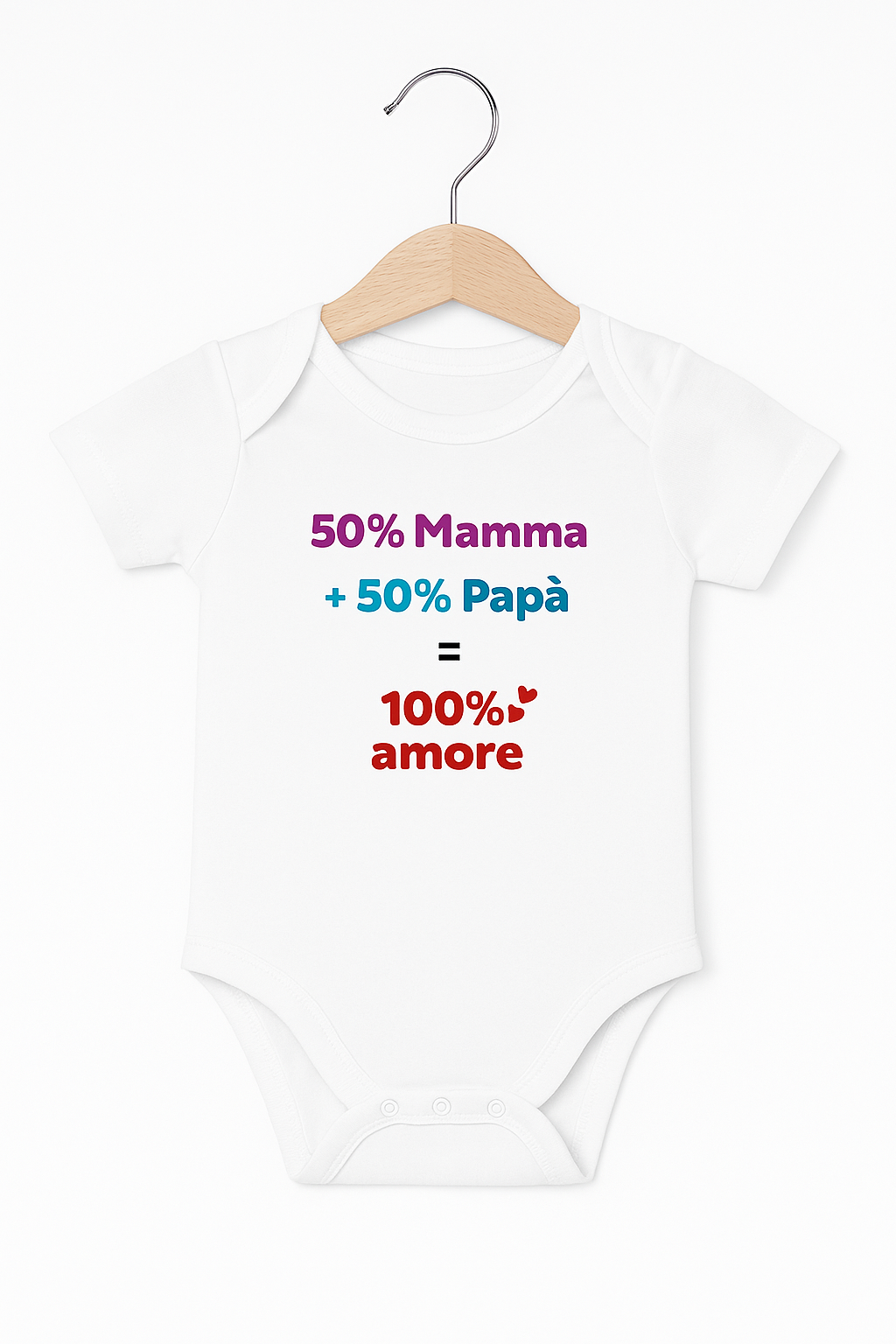 Body neonato “100% Amore” – Regalo tenero e originale