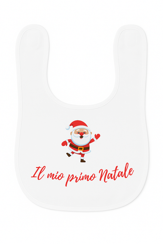 Bavetto Neonato “Il mio primo Natale” – Grafica Babbo Natale