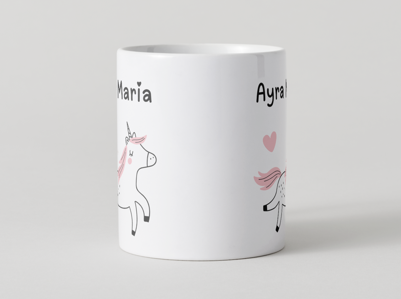 Tazza unicorno personalizzata – Con nome della bambina