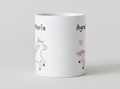 Tazza unicorno personalizzata – Con nome della bambina