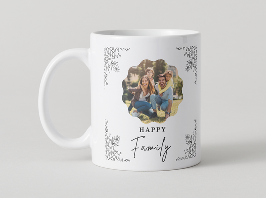 Tazza personalizzata “Happy Family” – Con foto e grafica