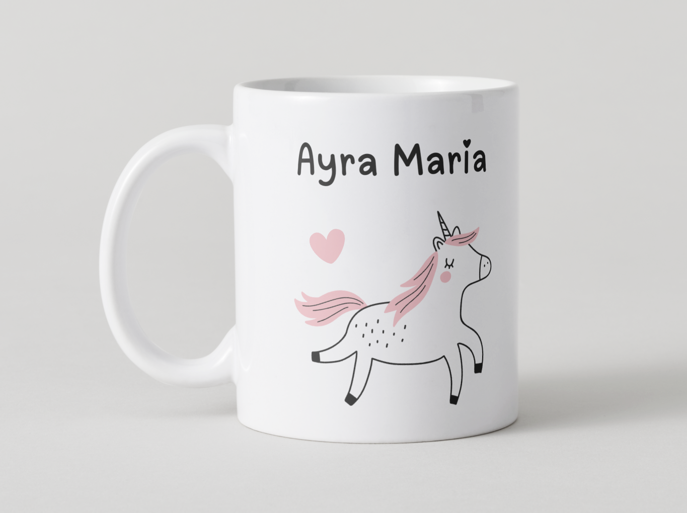 Tazza unicorno personalizzata – Con nome della bambina