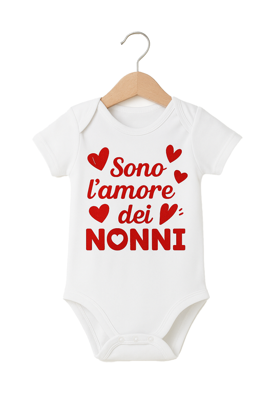 Body neonato “Sono l’amore dei nonni” – Idea regalo per nonni orgogliosi