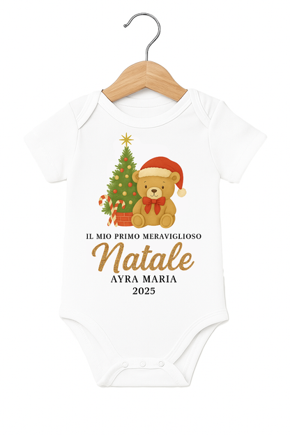 🎅 Body “Il mio primo meraviglioso Natale” – Personalizzato con nome e data