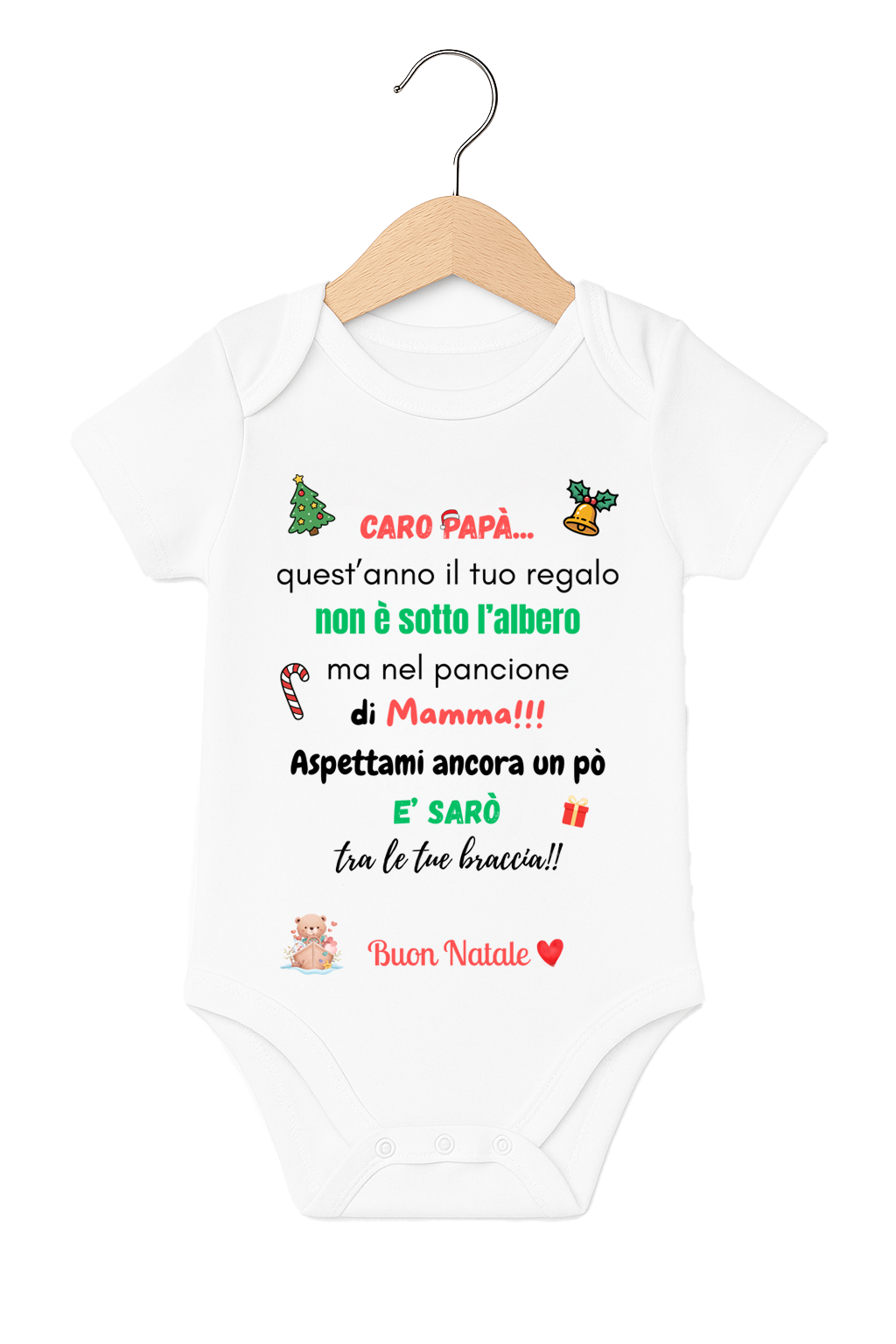 Body Lettera di Natale al Papà – Idea Annuncio Gravidanza